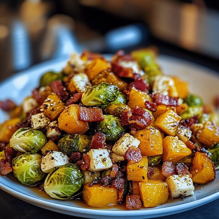 Crispy Maple-Glazed Brussels Sprouts And Butternut Squash With Bacon Recipe