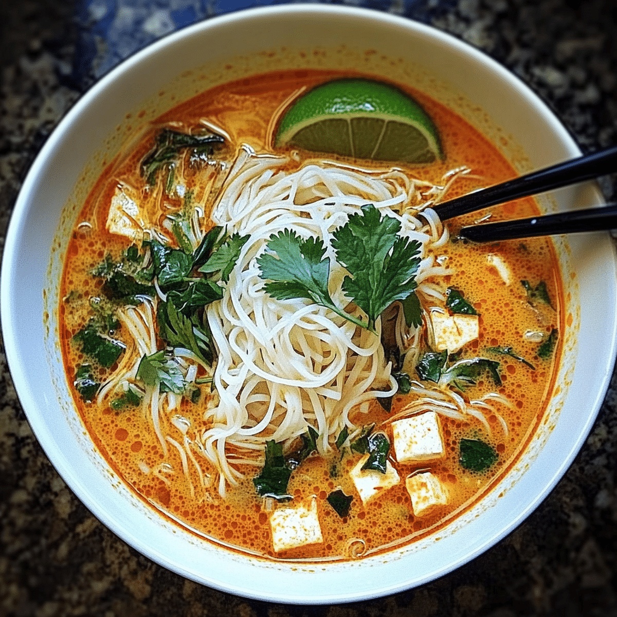 Vibrant Spicy Thai Noodle Soup Recipe
