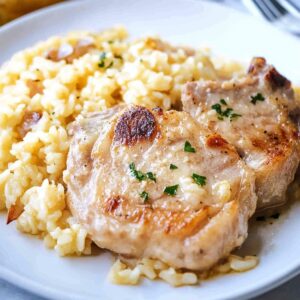 Baked Pork Chops & Rice Recipe