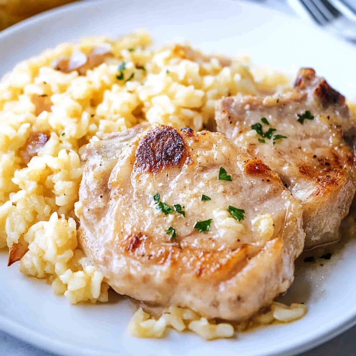 Baked Pork Chops & Rice Recipe