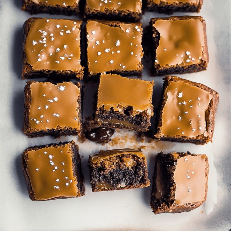 Gooey Pretzel Bottom Caramel Brownies Recipe