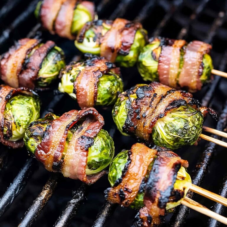 Bacon-Wrapped Grilled Brussels Sprouts Recipe