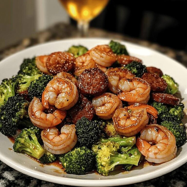 Succulent Shrimp Sausage Broccoli Medley Recipe