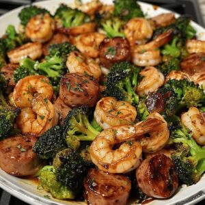 Effortless Honey Garlic Shrimp, Sausage & Broccoli Recipe