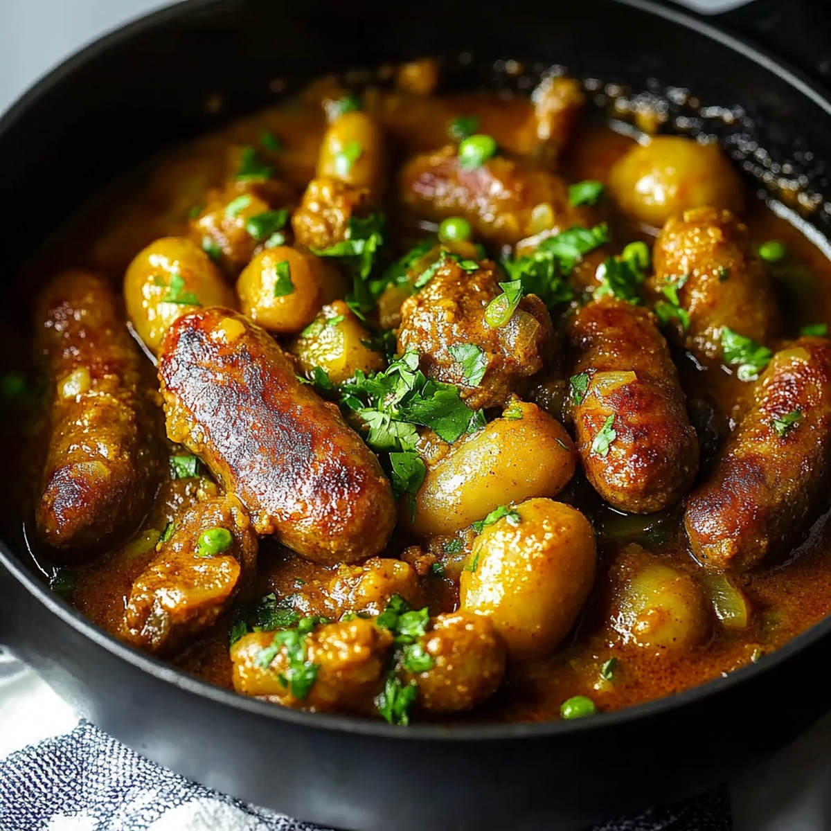 Wholesome Curried Sausages Recipe
