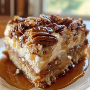 Heavenly Butter Pecan Praline Poke Cake Recipe