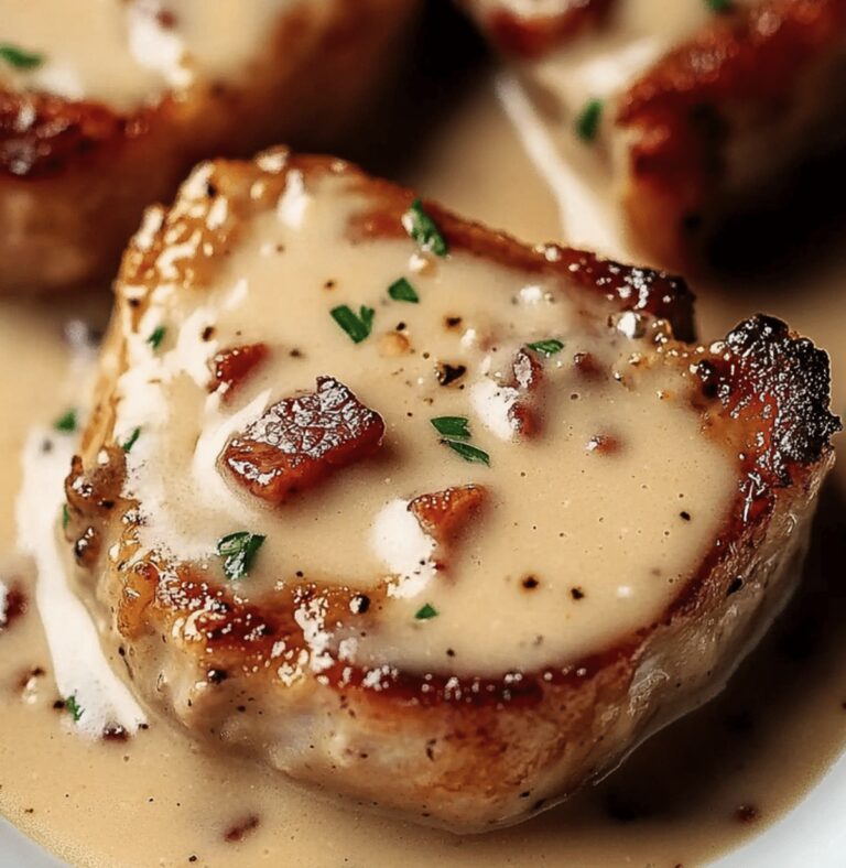 Creamy Bacon Pork Chops Recipe