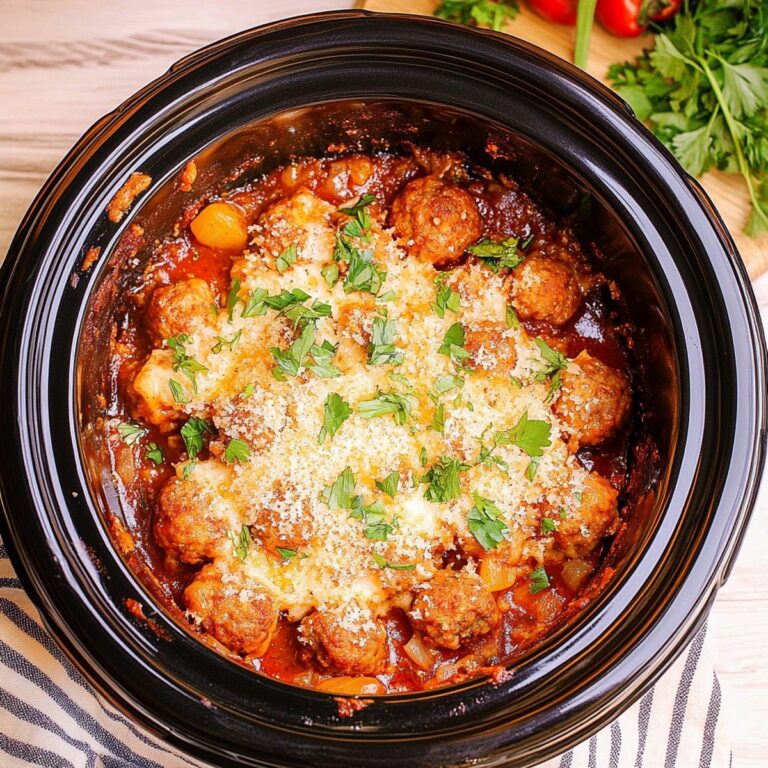 Hearty Slow Cooker Meatball Casserole Recipe