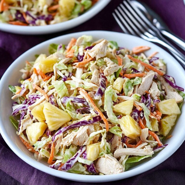 Vibrant Tropical Chicken Slaw With Pineapple Vinaigrette Recipe