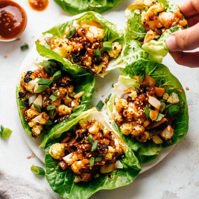 Spicy Cauliflower Lettuce Wraps With Korean Bbq Recipe