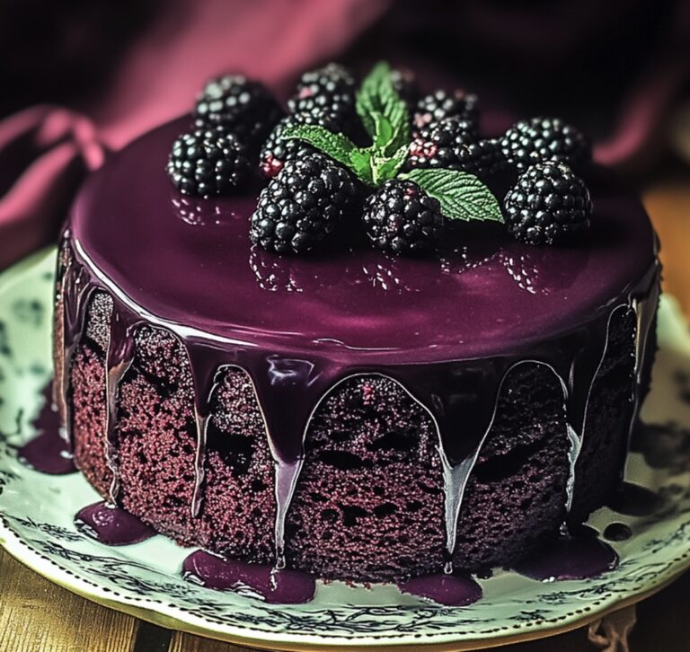 Elegant Blackberry Velvet Gothic Cake Recipe