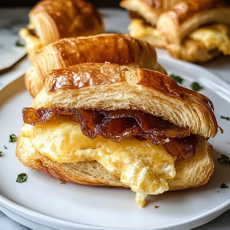 Killer Maple Mustard Croissant Breakfast Sandwiches Recipe