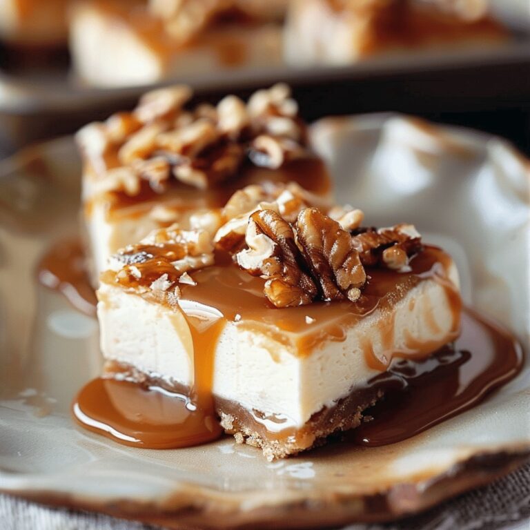 Smooth Caramel Cheesecake Bars Recipe