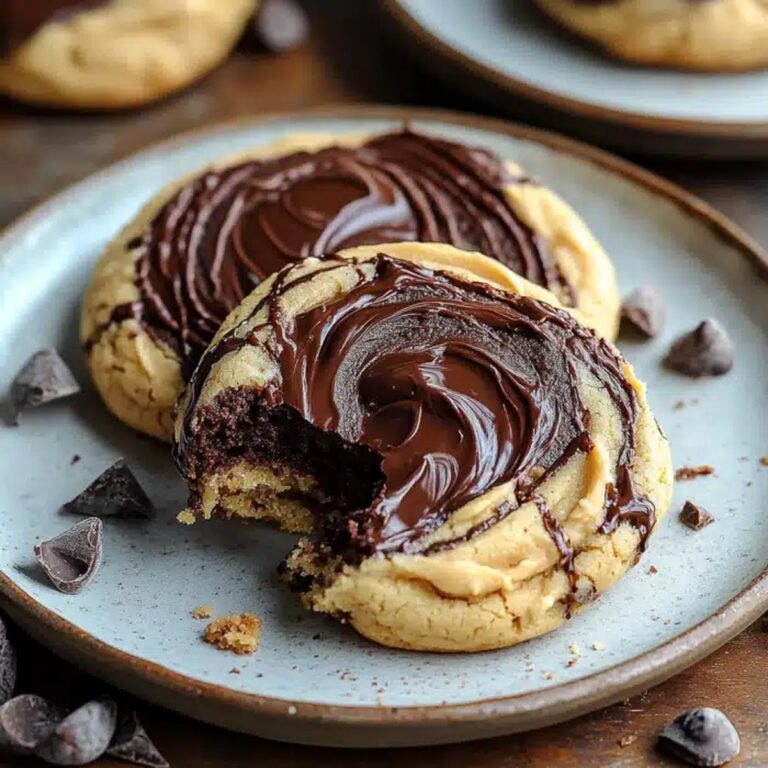 Gooey Peanut Butter Brownie Swirl Cookies Recipe