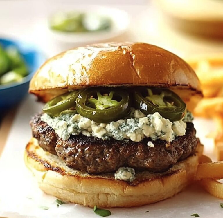 Spicy Jalapeno Burgers With Gorgonzola Recipe
