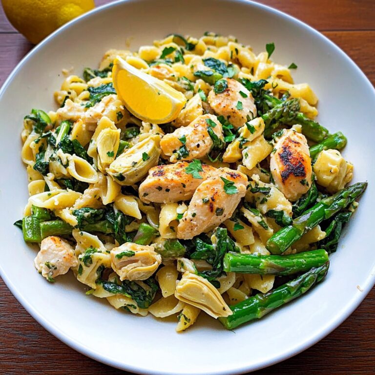 Chicken And Asparagus Spinach And Artichoke Pasta Recipe