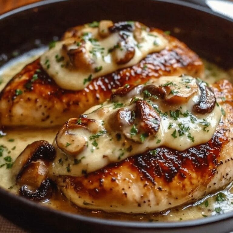 Juicy Garlic Butter Mushroom Stuffed Chicken Recipe