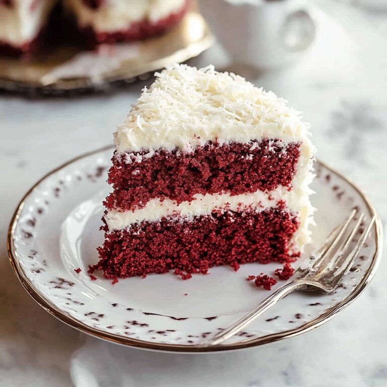 Sinful Red Velvet Coconut Cake Recipe
