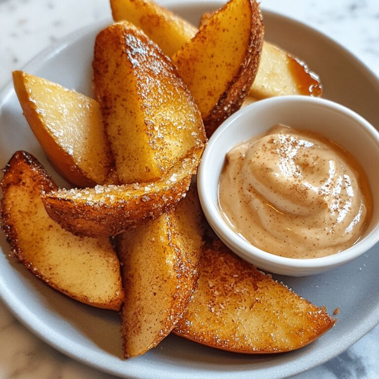 Crispy Air Fried Apple Wedges With Caramel Whipped Cream Dipping Sauce Recipe