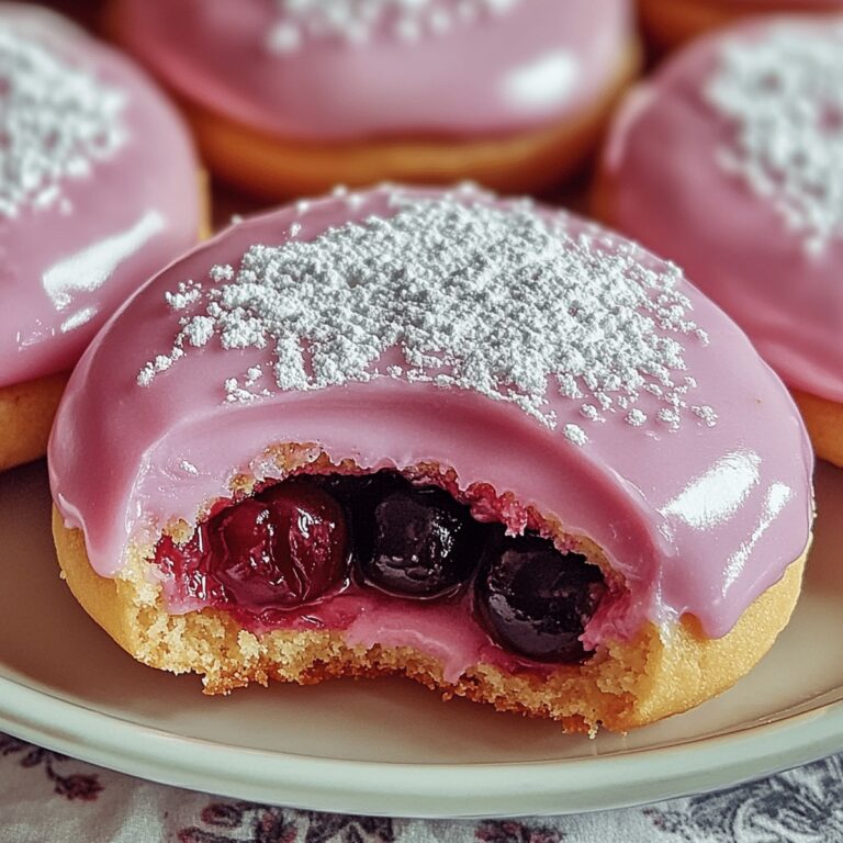Sweet Strawberry Frosted Cherry Cookies Recipe