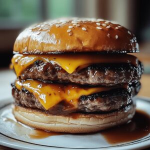 Incredible Teriyaki Parmesan Burgers With American Cheese Recipe