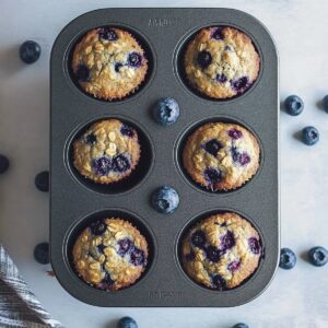 Healthy Blueberry Oatmeal Muffins Recipe