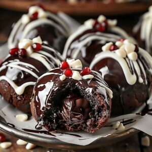 Decadent Black Forest Cookie Dough Brownie Bombs Recipe