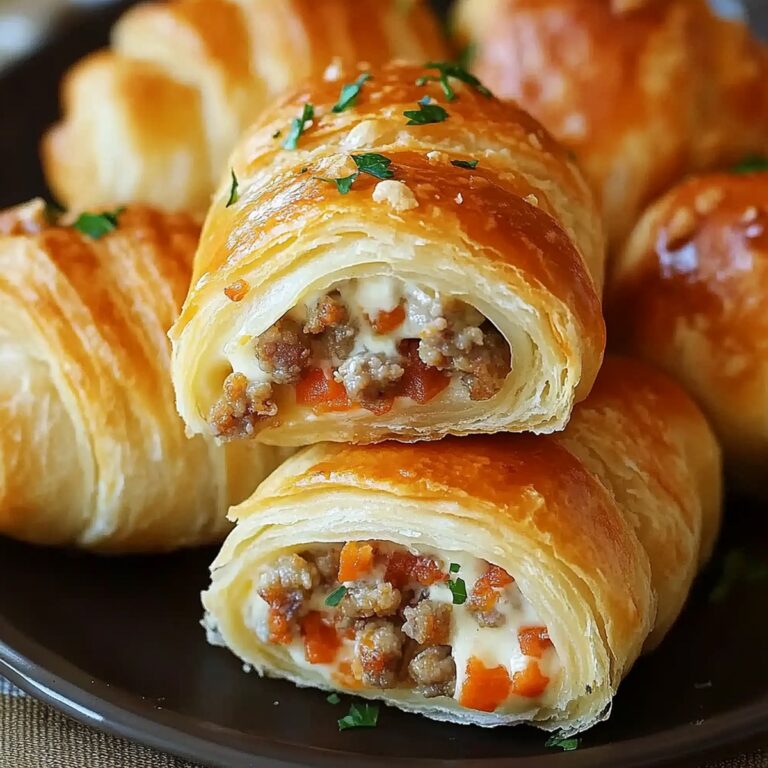 Savory Rotel Sausage & Cream Cheese Crescent Rolls Recipe