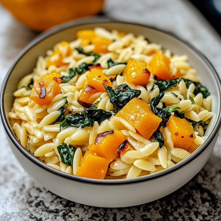 Creamy Orzo With Roasted Butternut Squash And Spinach Recipe