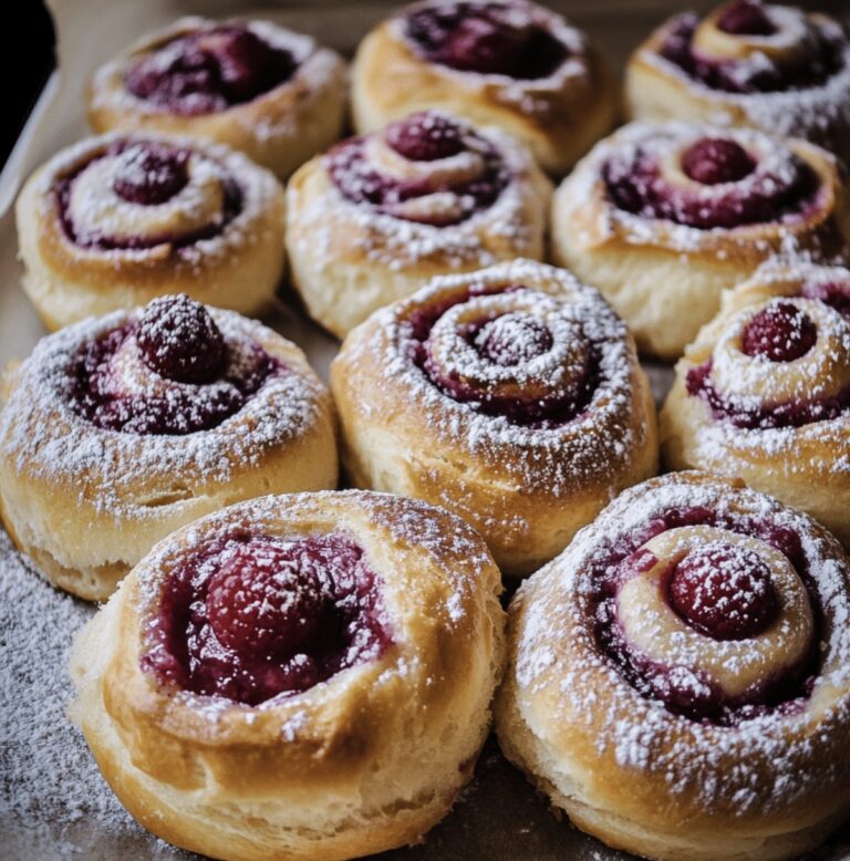 Raspberry Custard Buns Recipe