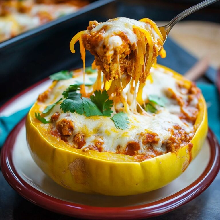 Chicken Enchilada Stuffed Spaghetti Squash Recipe