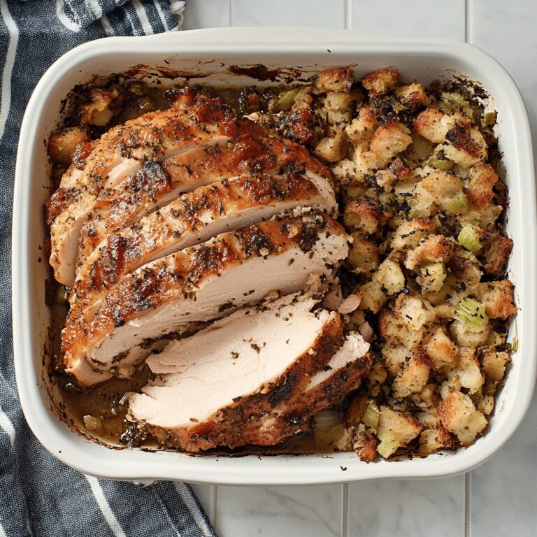 Succulent Herb-Roasted Turkey Breast And Stuffing Recipe