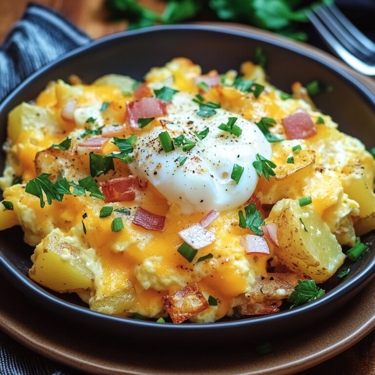 Cheesy Potato Egg Scramble Recipe