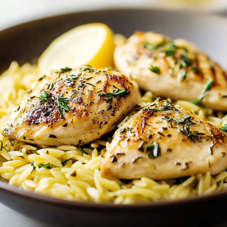 Zesty Garlic Herb Chicken With Lemon Orzo Recipe