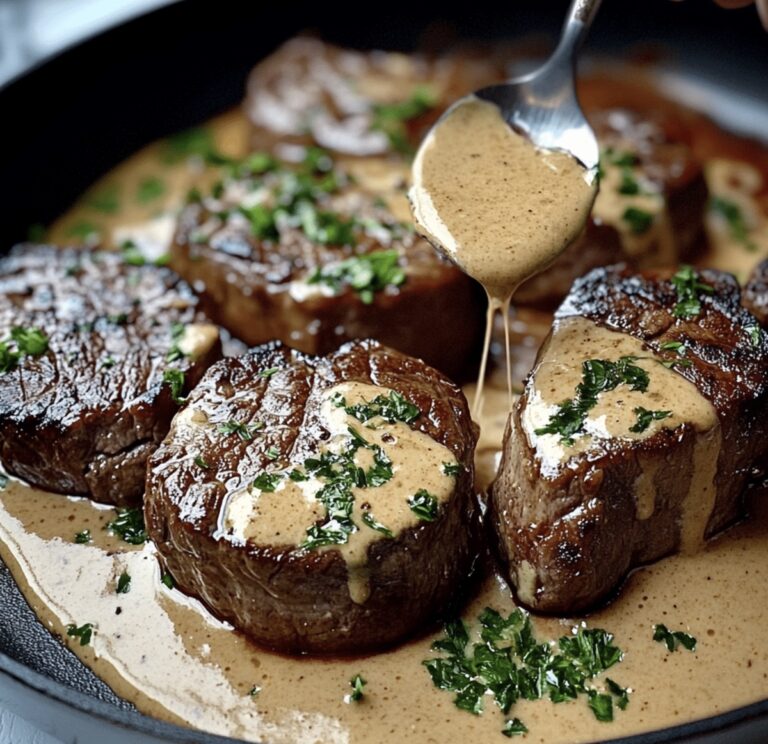 Garlic Cream Steak Bites Recipe