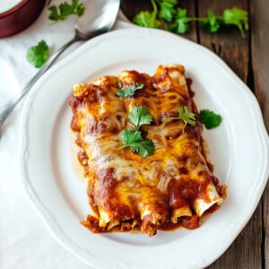 Chicken Enchiladas With Homemade Red Enchilada Sauce Recipe