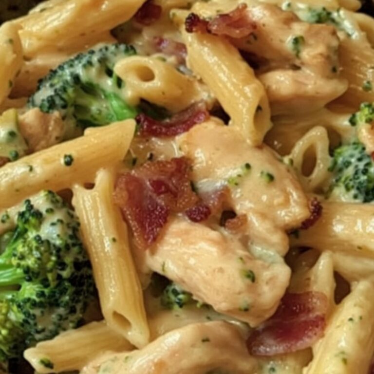 Cheesy Bacon Chicken Pasta With Broccoli Recipe