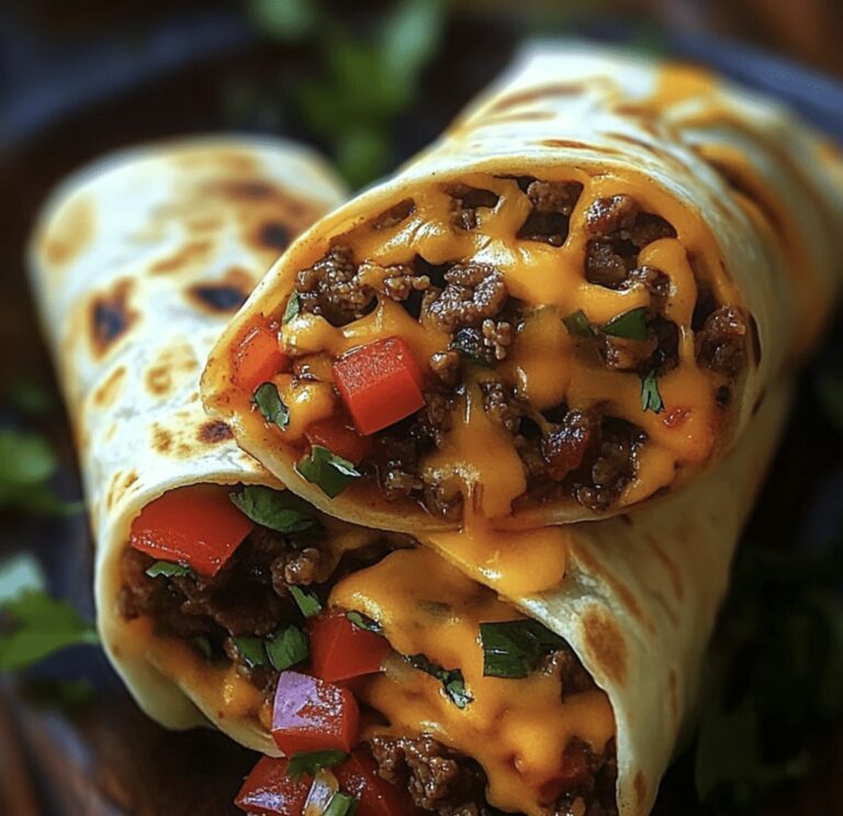 Cheesy Beef Fiesta Wraps Recipe
