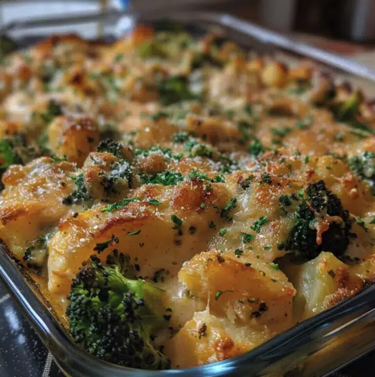 Cheesy Baked Potato Chicken And Broccoli Casserole Recipe