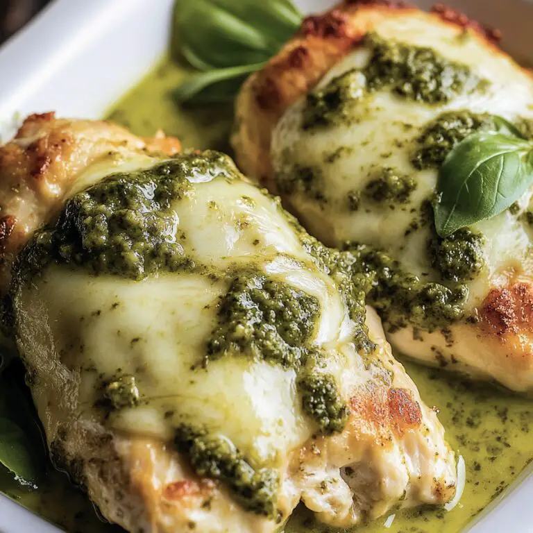 Cheesy Pesto Baked Chicken Recipe