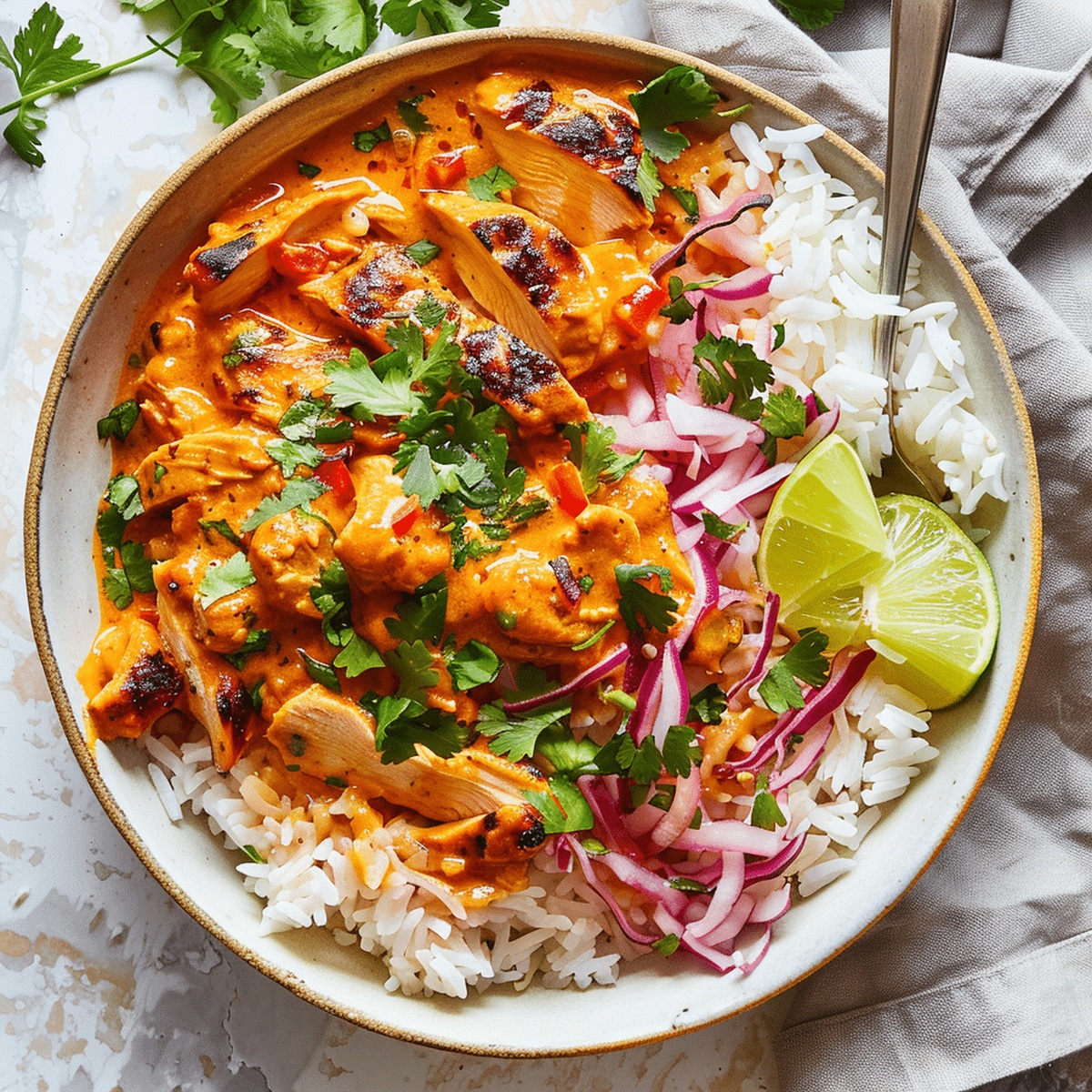 Tropical Coconut Chicken Rice Bowl Recipe