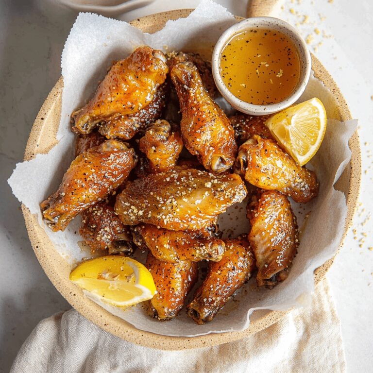 Tangy Lemon Pepper Wings With Honey Recipe
