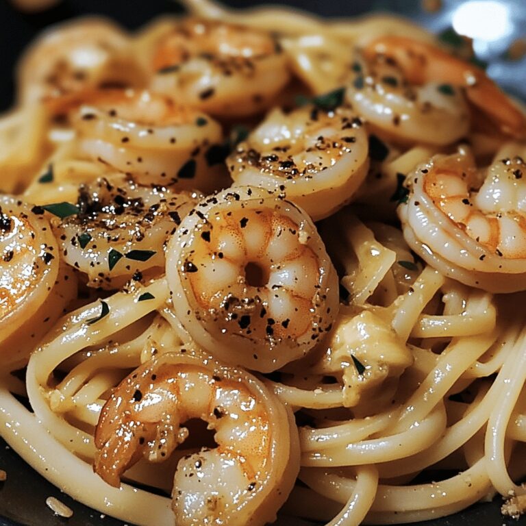 Silky Garlic Shrimp Pasta Recipe