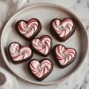 Candy Cane Chocolate Hearts Recipe