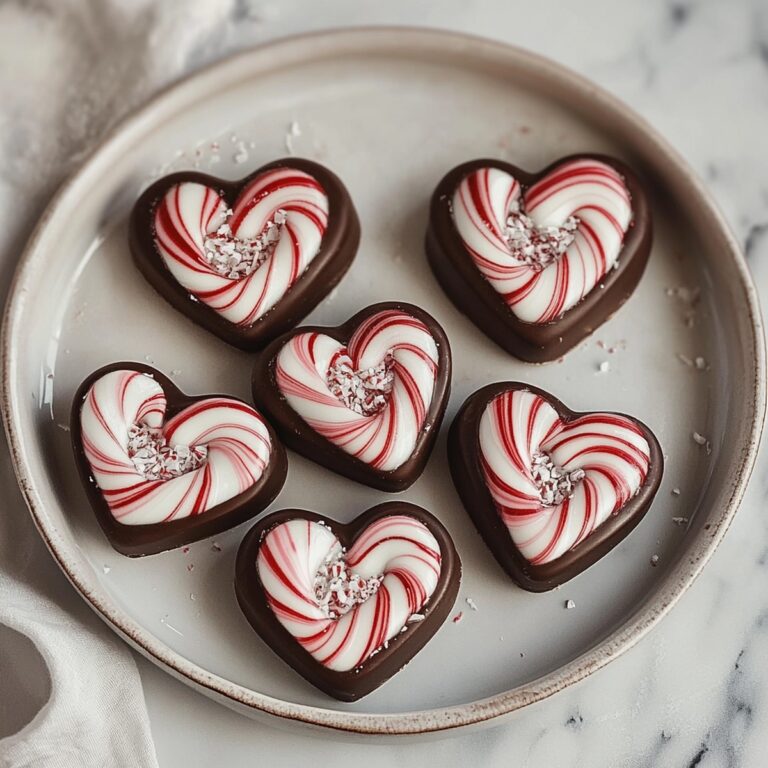 Candy Cane Chocolate Hearts Recipe