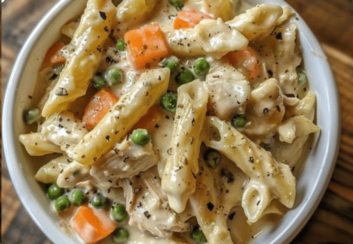 Hearty Chicken Pot Pie Pasta Recipe