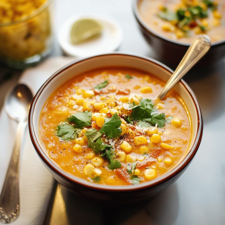 Spicy Mexican Street Corn Soup Recipe