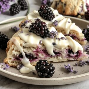 Elegant Blackberry Lavender White Chocolate Scones Recipe