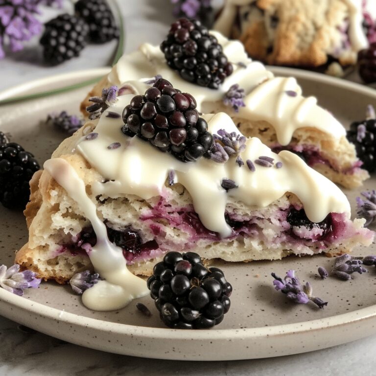 Elegant Blackberry Lavender White Chocolate Scones Recipe