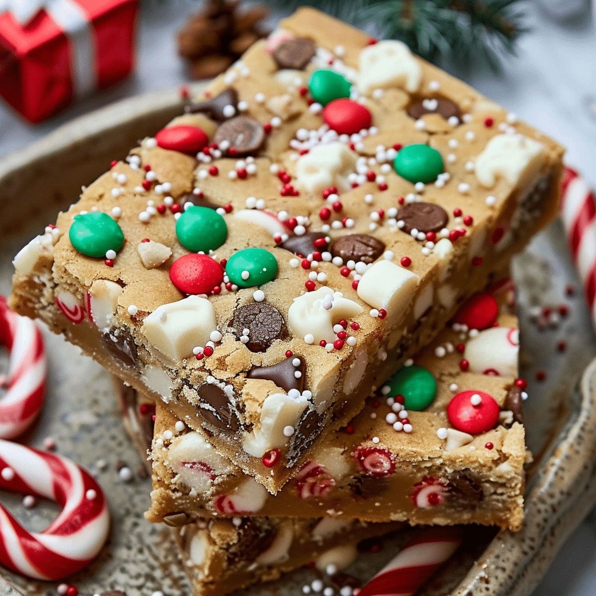 Festive Christmas Cookie Bars Recipe